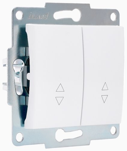 Переключатель без рамки Lezard Karina 2-кл. проходной белый  картинка